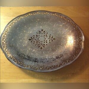 Vintage Forbes Silver Co Silver Plated Raised Tray